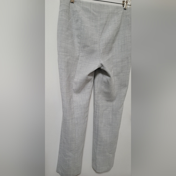 Theory Tennyson Pioneer Gray Stretch Twill Straight Leg Seamed Ankle Pant Size 8 - Picture 13 of 16